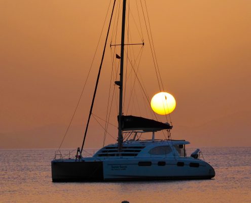 Sunset yacht BVI
