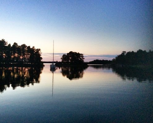 Mitternachts Sonne in Schweden